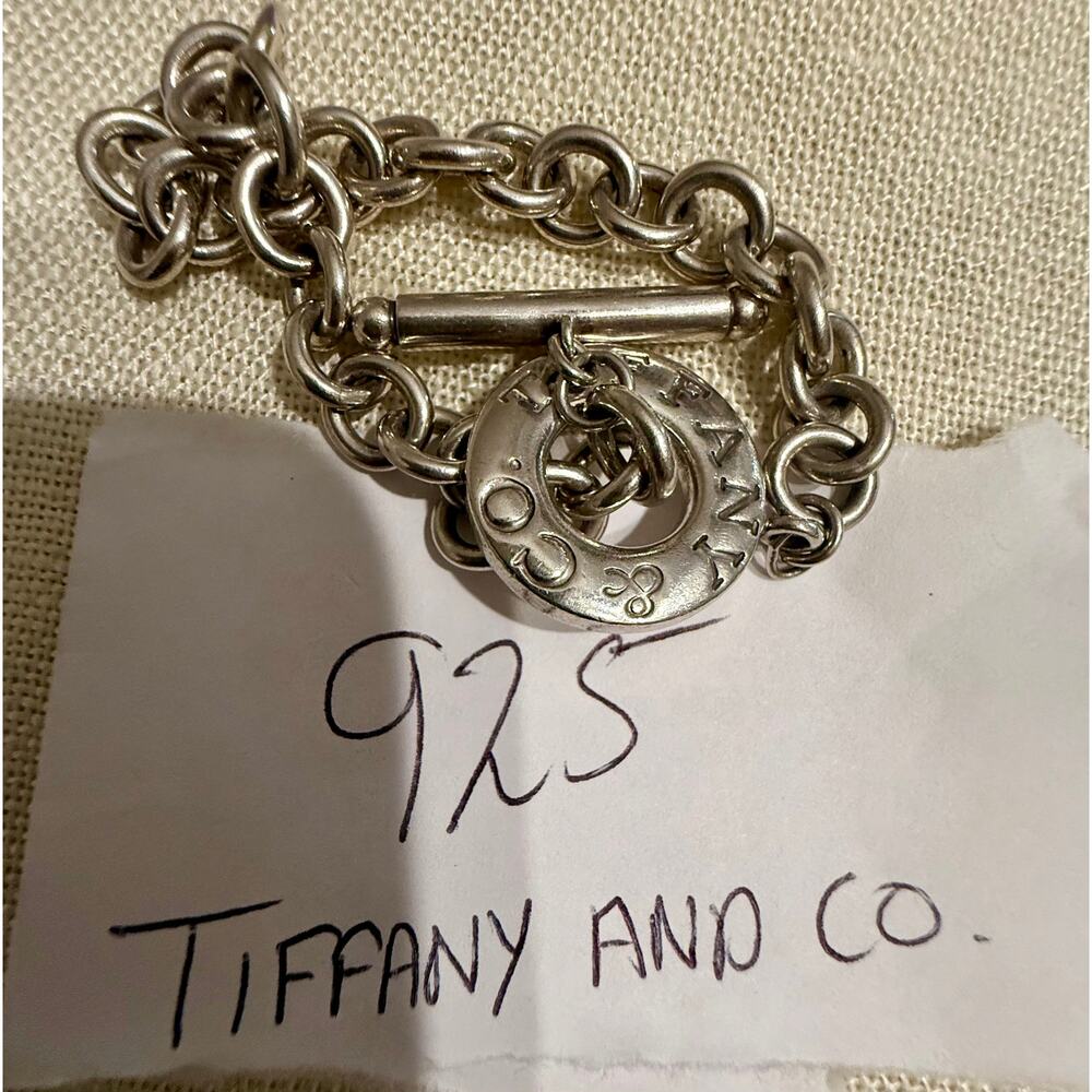 Vintage Authentic Tiffany & Co Sterling 925 Toggle Bracelet 6.75” 25g COA - Picture 10 of 11